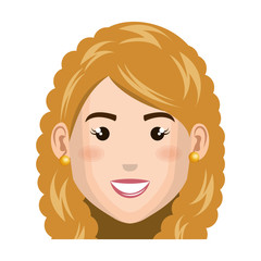 young woman avatar character vector illustration design