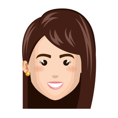 young woman avatar character vector illustration design