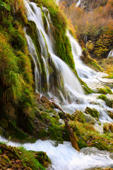 Beautiful waterfall at Plitvice National Park