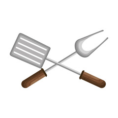 grill cutlery isolated icon vector illustration design