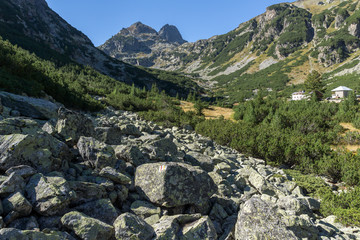 Amazing Panorama of Malyovishka river Valley and Malyovitsa peak, Rila Mountain, Bulgaria