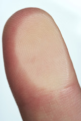 close up of finger touching screen