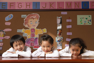 Young students in class