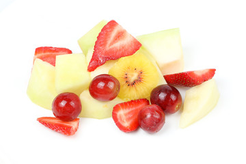 Sliced mixed fruit platte