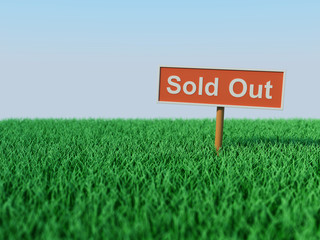 Sold Out Concept - 3D Rendered Image