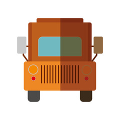 cargo truck icon. transportation vehicle design. vector illustration