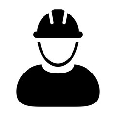 Construction Worker, Employee, Engineer, Staff Vector Icon illustration