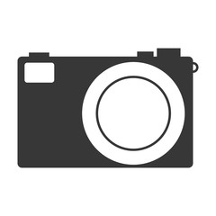 photographic camera icon over white background. vector illustraiton