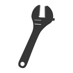 silhouette of wrench icon. repair tools design. vector illustration