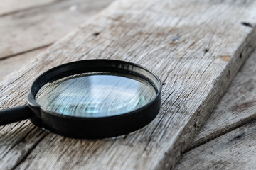 Close up Single Magnifying Glass