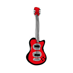 electric guitar instrument icon image vector illustration design 