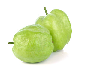 Guava fruit isolated on the white background.
