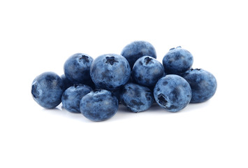 blueberries isolated on white background.
