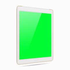 Obraz na płótnie Canvas White digital tablet isolated.