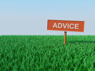 Advice concept - 3D Rendered Image

