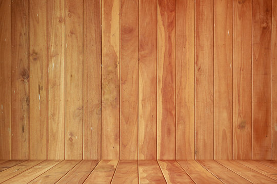 Wooden floor And wooden back