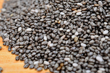 pile of chia seed on table