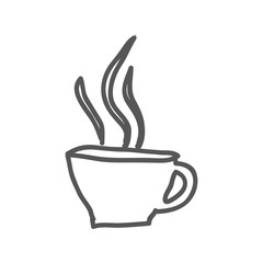 mug with beverage icon image vector illustration design 