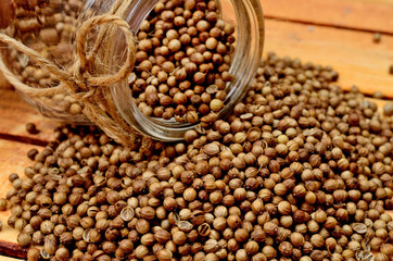 coriander seed on table