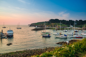 Fototapeta premium Port of Sauzon at island Belle Ile en Mer, France