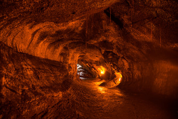 The Thurston Lava Tube in Hawaii Volcano National Park, Big Isla