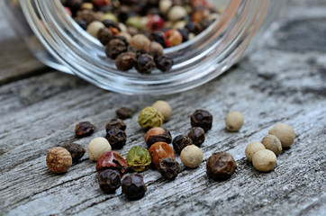 peppercorn on table