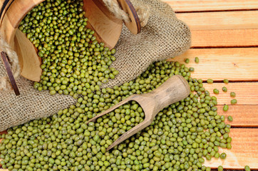 beans mung on table