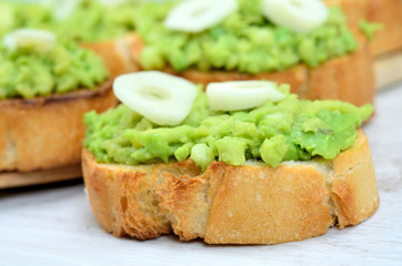 bruschetta of avocado