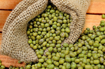 mung beans on table