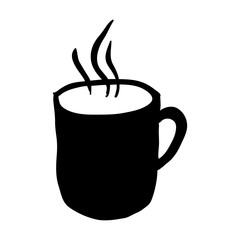 mug with beverage icon image vector illustration design 