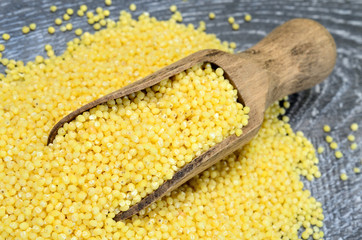 millet seed on table