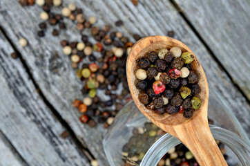 peppercorn on table