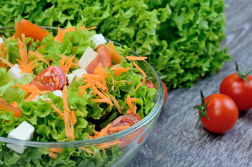  green salad on table
