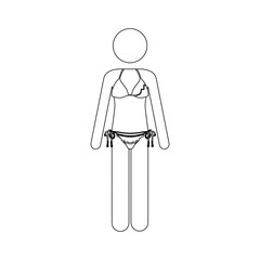 woman swimsuit icon image vector illustration design 