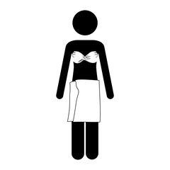 woman swimsuit icon image vector illustration design 