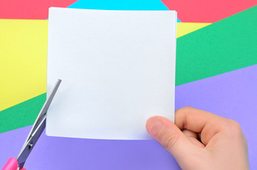 scissors cutting a paper