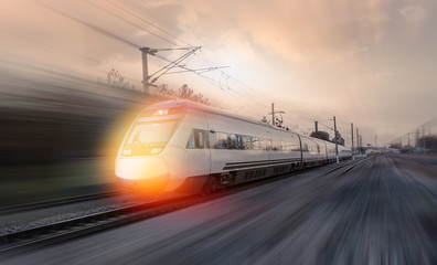Obraz na płótnie Canvas high speed train
