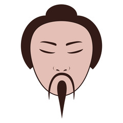 east asian man icon image vector illustration design 