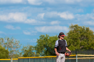 Little league baseball pitcher