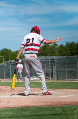 American baseball player up at bat
