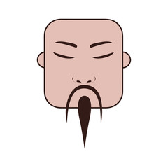 Fototapeta premium east asian man icon image vector illustration design 