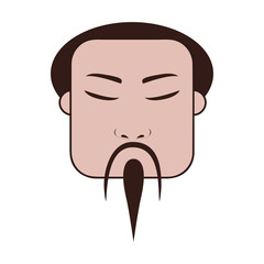 east asian man icon image vector illustration design 