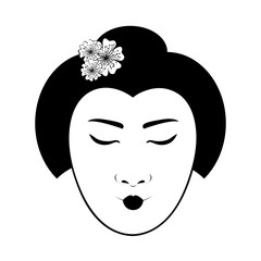 east asian woman icon image vector illustration design 