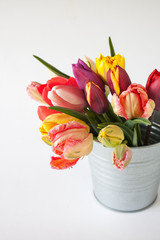 bouquet of tulips , selective focus
