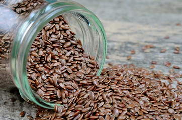 flax seed flow on table