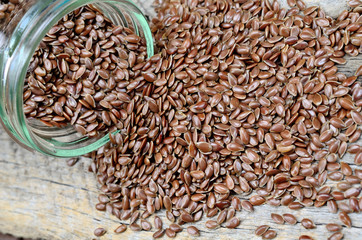 flax seed on table