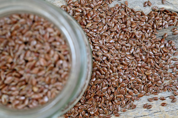flax seed on table