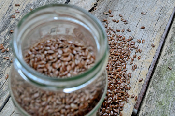 flaxseed on table