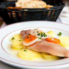 delicious plate of fish and potatoes