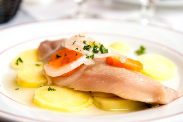 delicious plate of fish and potatoes
